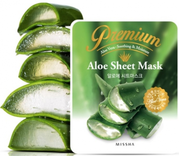 Missha Premium Aloe Sheet Mask - Aloe Vera Gesichtsmaske - koreanische Tuchmaske