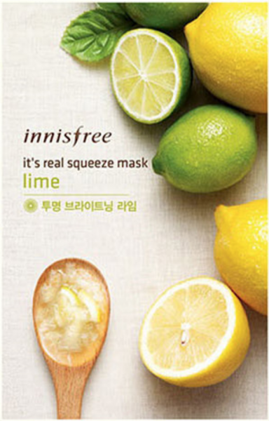 innisfree It's Real Squeeze Mask - Lime - koreanische Tuchmaske - 20ml