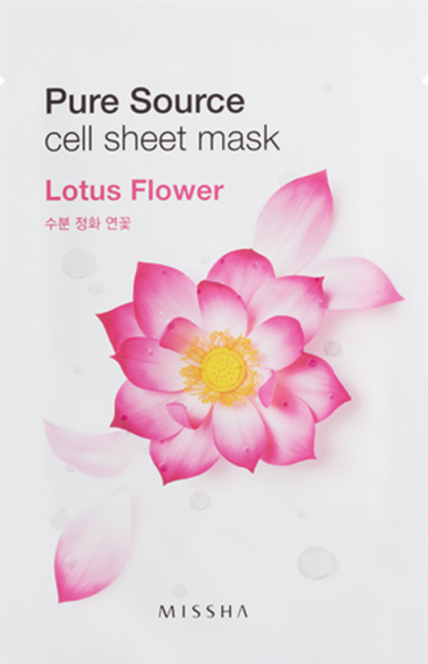 Missha Pure Source Cell Sheet Mask - Lotus Flower - koreanische Tuchmaske - 21g