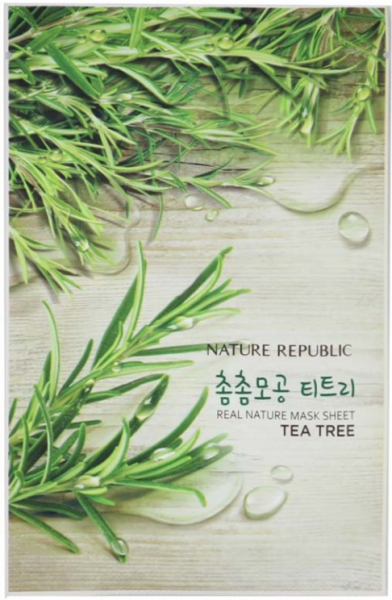 Nature Republic Tea Tree Real Nature Mask Sheet - Teebaum Maske - koreanische Tuchmaske - 23ml