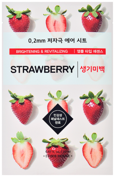 Etude House Therapy Air Mask - Strawberry - Erdbeere Gesichtsmaske - koreanische Tuchmaske - 20ml