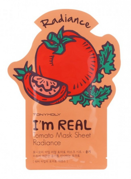 Tony Moly I'm Real - Tomato Mask Sheet - Tomate Gesichtsmaske - koreanische Tuchmaske - 21g
